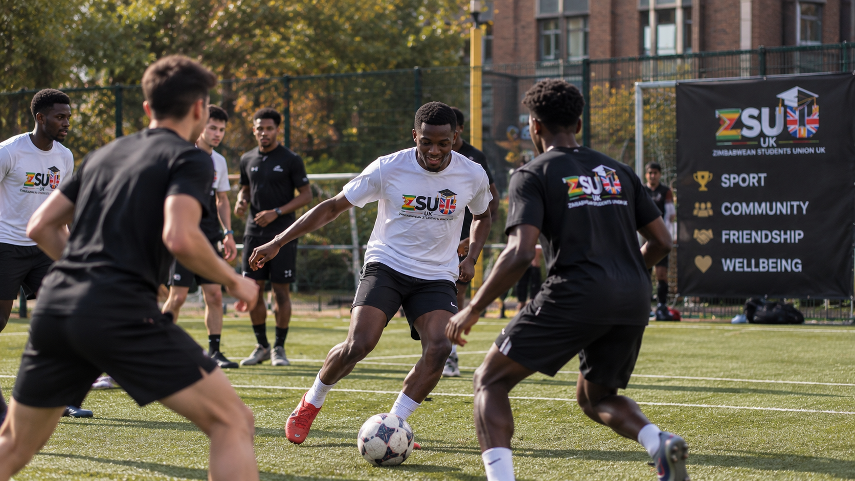 ZSU UK students playing football