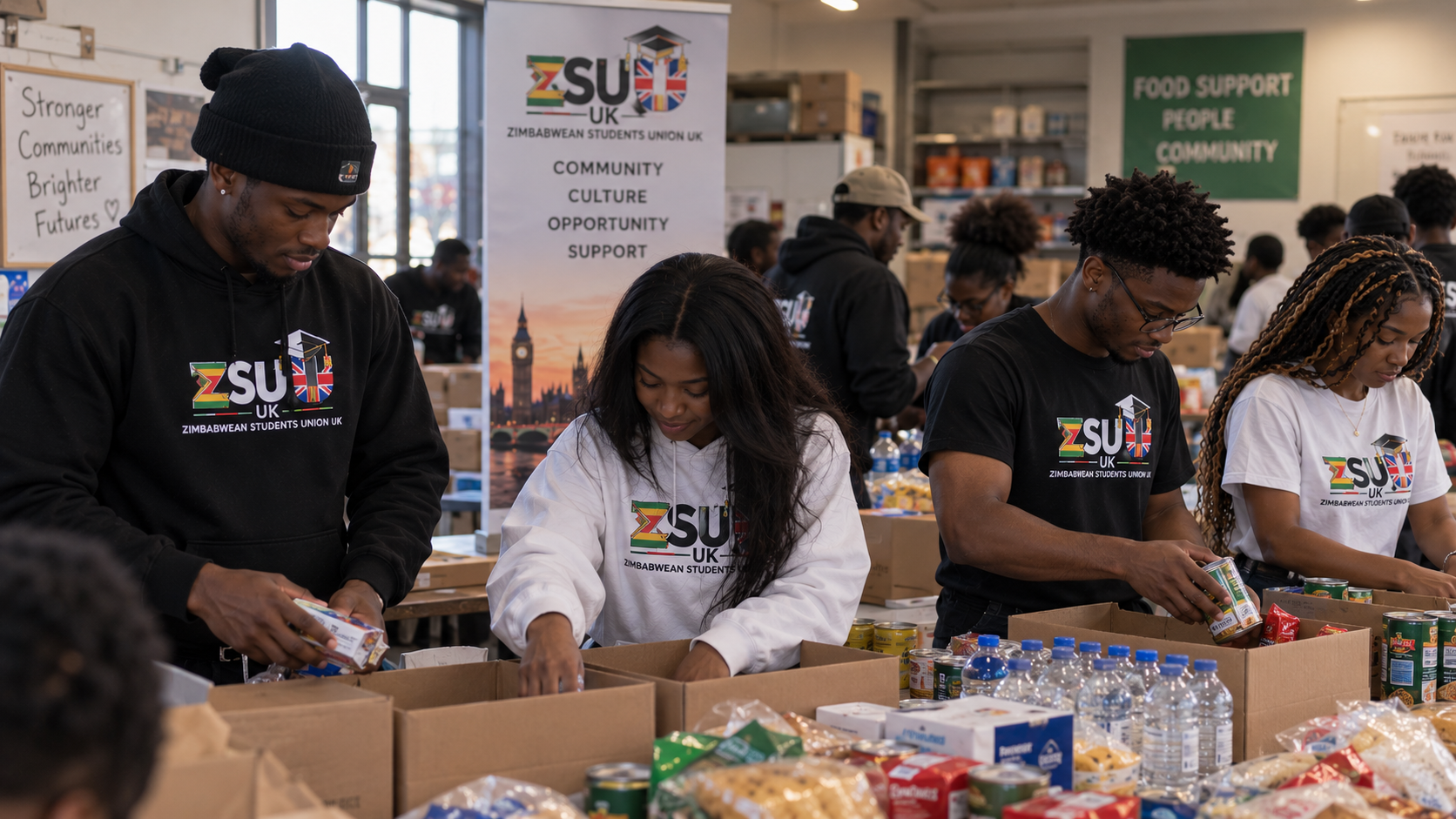 ZSU UK students packing food